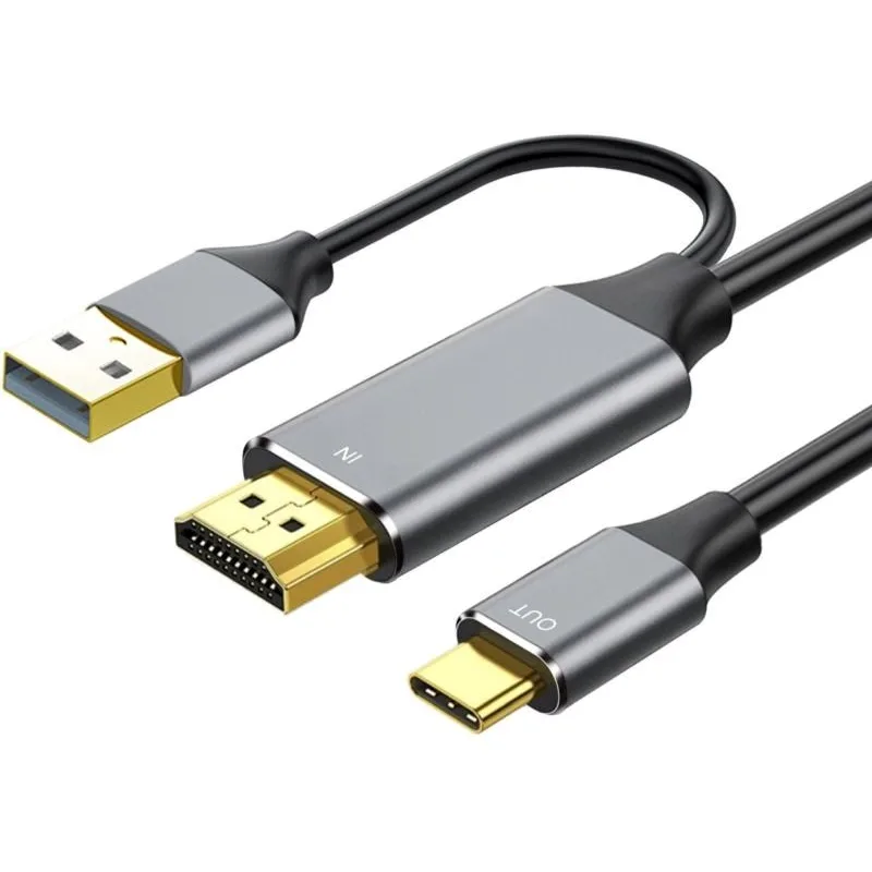 PremiumCord HDMI2.0 na USB-C kábel pre monitory, 2m ku31hdmi25