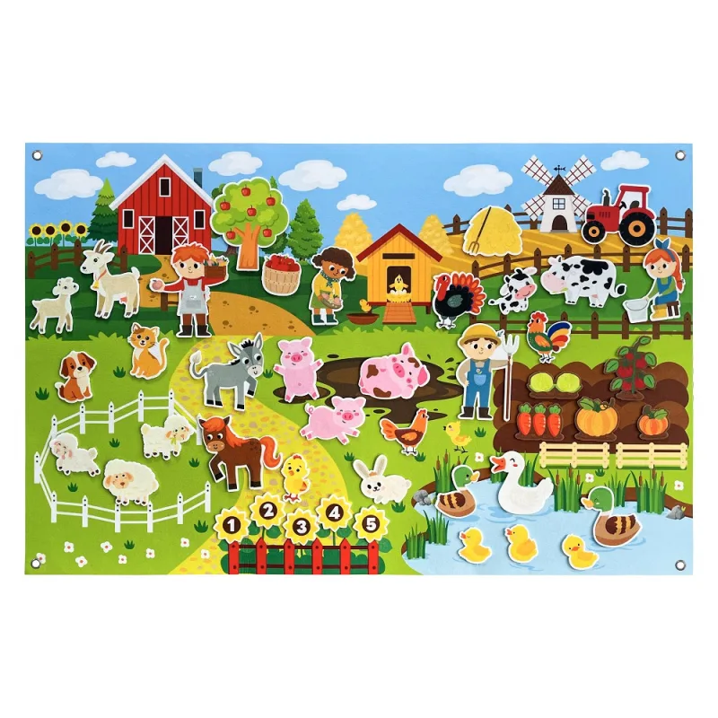 Rappa 2Kids Toys Interaktívna hracia stena Farma
