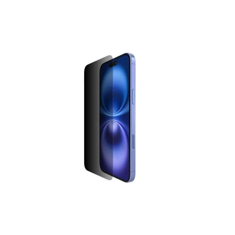 Belkin SCREENFORCE Invisiglass Privacy Anti-Microbial ochranné privátní sklo pro iPhone 16 Plus / 15 Plus / 14 Pro Max (OVA168hq)