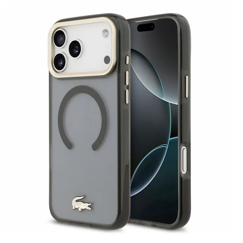 Lacoste PC/TPU Frosted Finish Gold Logo MagSafe kryt iPhone 18 Pro Max…