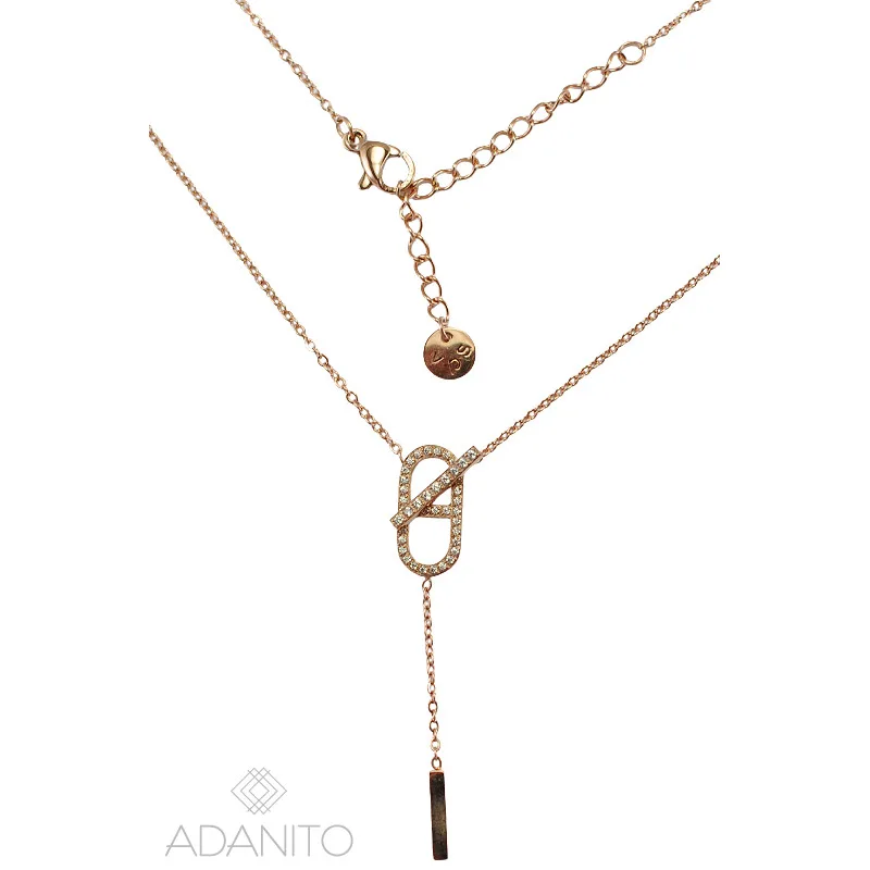 Rose gold náhrdelník z chirurgickej ocele ADANITO BK11588RG