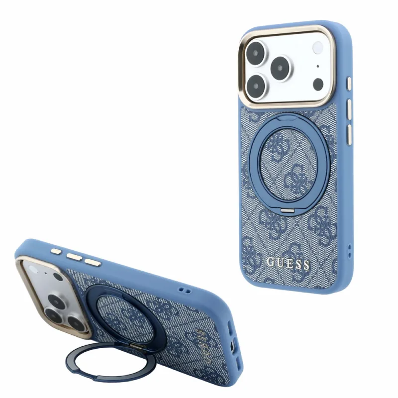 Guess PU 4G Ring Stand MagSafe kryt iPhone 18 Pro Max ružový 57983131200