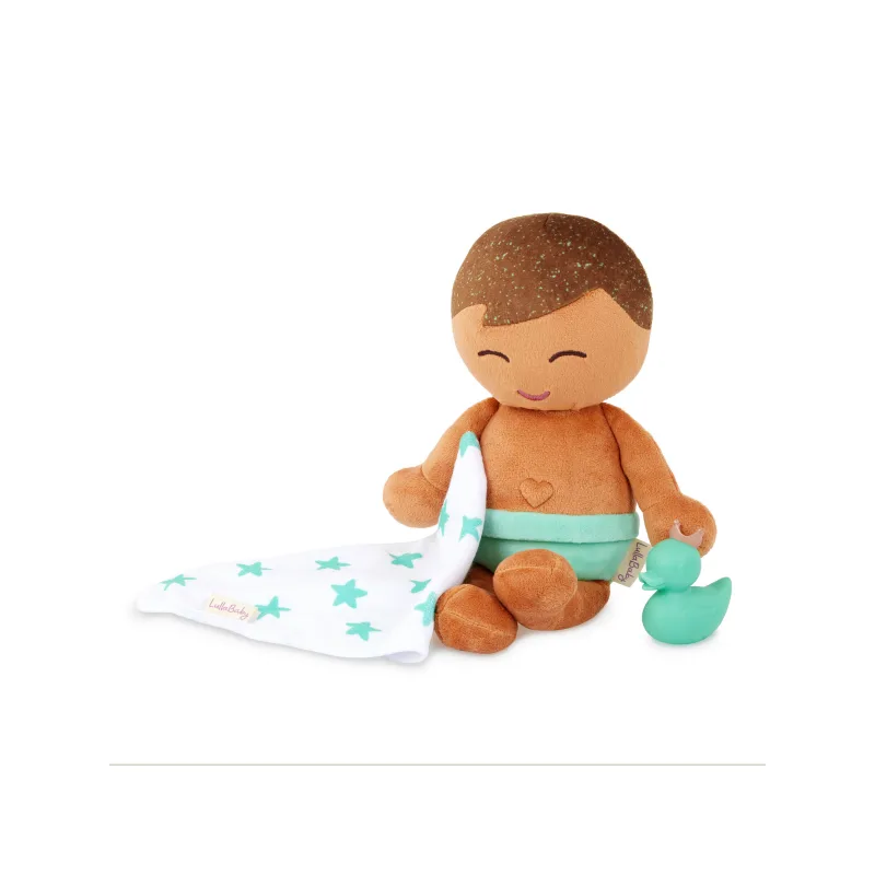 LullaBaby Bábika plyšová do vane chlapec Light Brown Hair