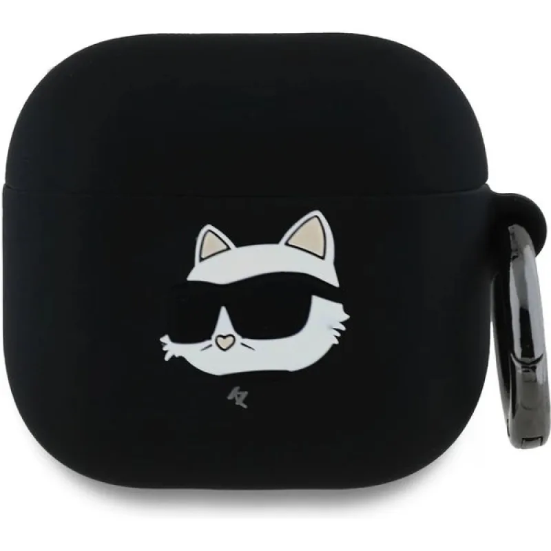 Karl Lagerfeld 3D Logo NFT Choupette Head Silikonové Púzdro pre AirPods 4…