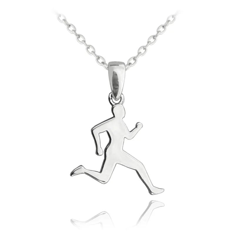 Strieborný náhrdelník RUNNER MINET JMAN0428SN50