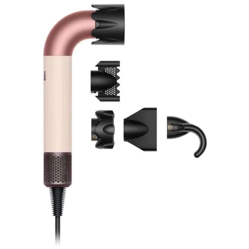 Dyson Supersonic r Straight + Wavy Ceramic Pink/Rose Gold profesionální fén, 1700 W, senzor Time of Flight, 4 teploty (113332-01)
