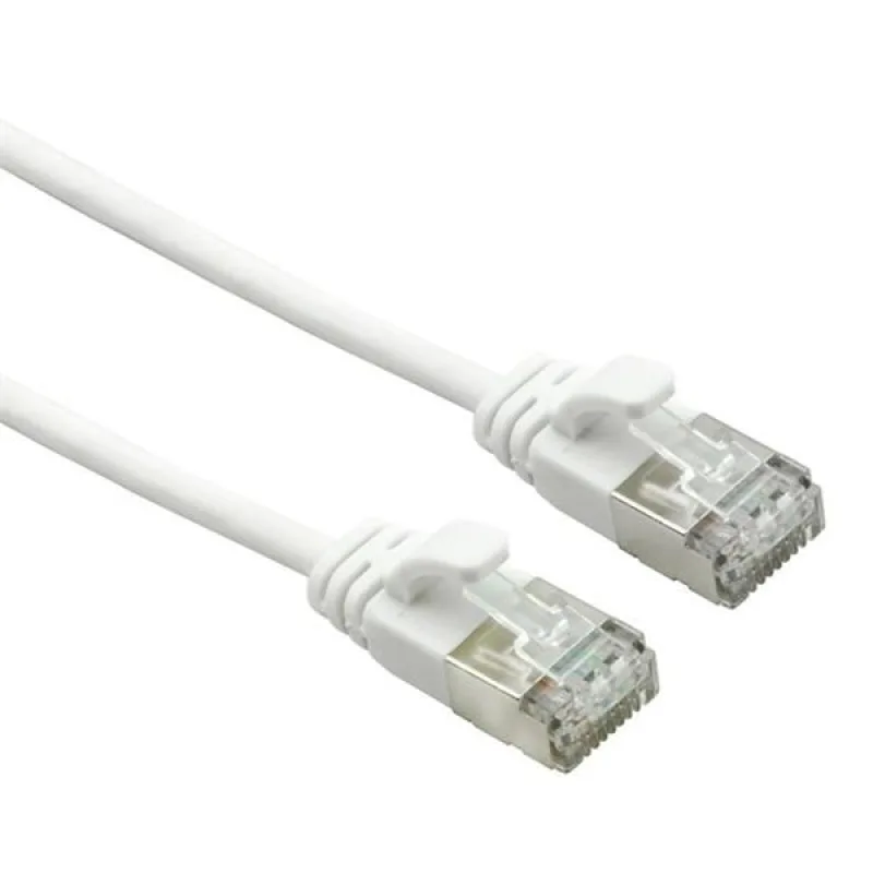 Roline U/FTP patch kábel 0,15m cat6a slim, super flex, biely 21151698