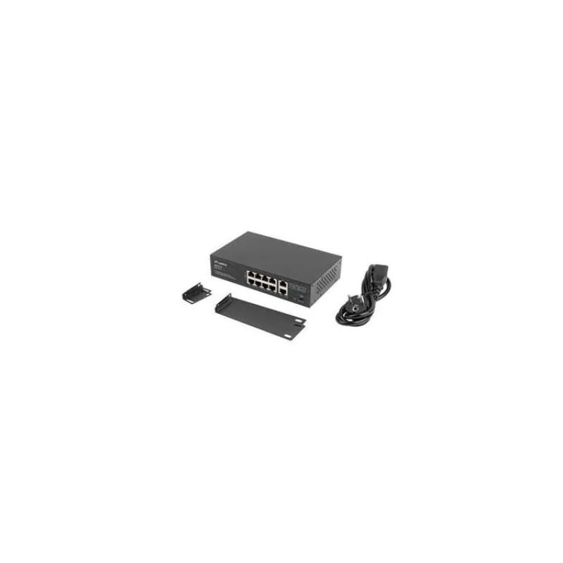 LANBERG SWITCH 8X 100MB POE+/2X 1GB UNMANAGED RACK 10"/19" GIGABIT ETHERNET 120W (RSFE-8P-2GE-120)