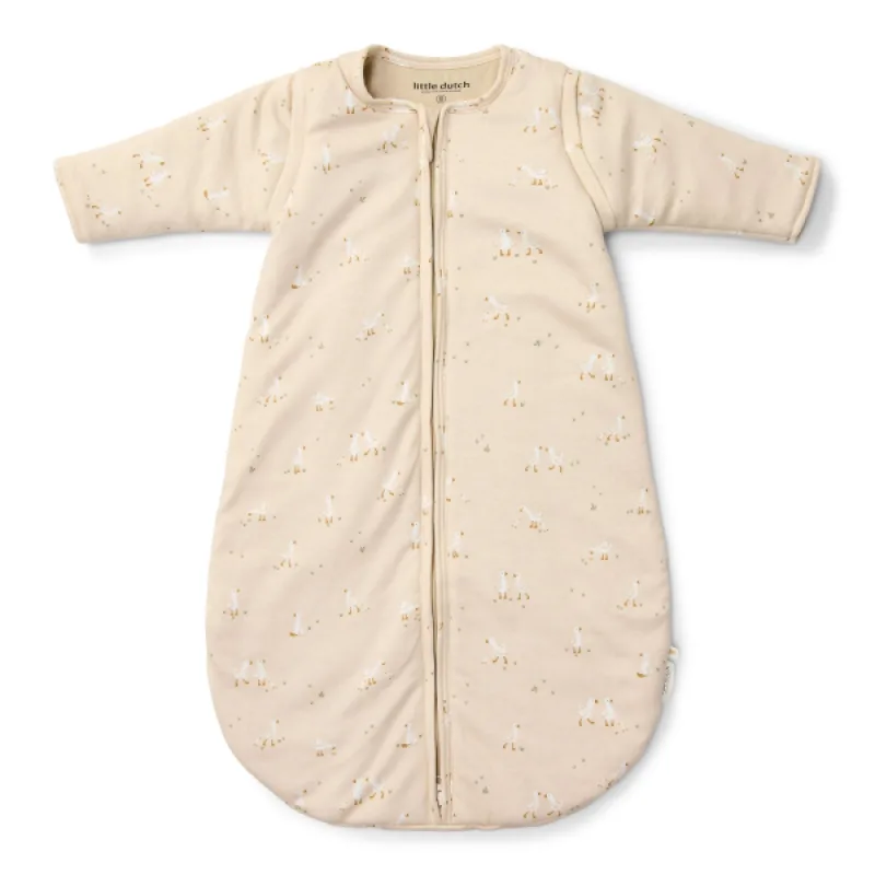 Little Dutch Spací vak s oddeliteľnými rukávmi 70 cm Husa Newborn Naturals
