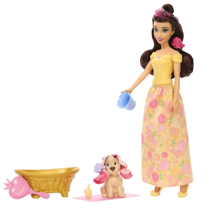 Mattel Disney Princess bábika Bella so psíkom