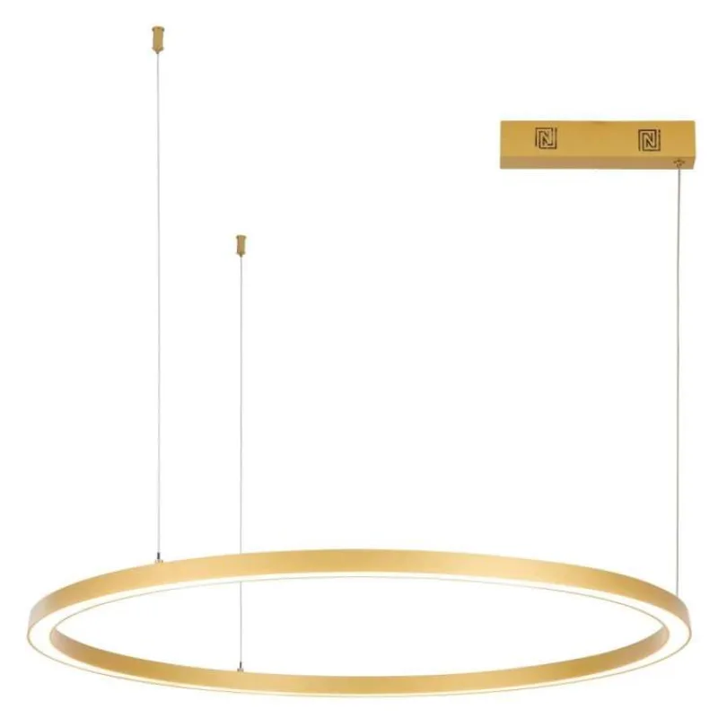 IMMAX NEO FINO NEW SMART závěsné svítidlo 1 kruh, 80cm, 60W, zlaté, Zigbee 3.0, TUYA (07217L)