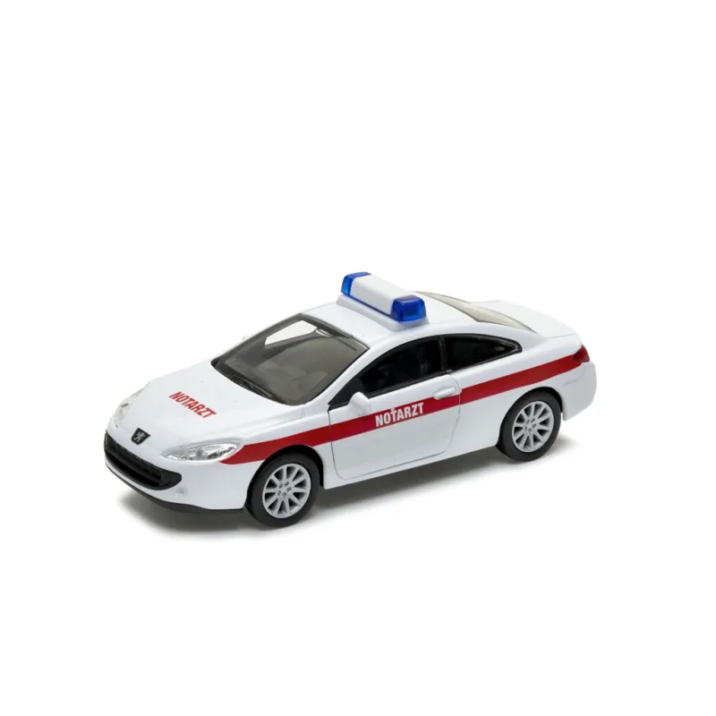 Welly Welly Peugeot Coupe 407 NOTARZT 1:34 biele