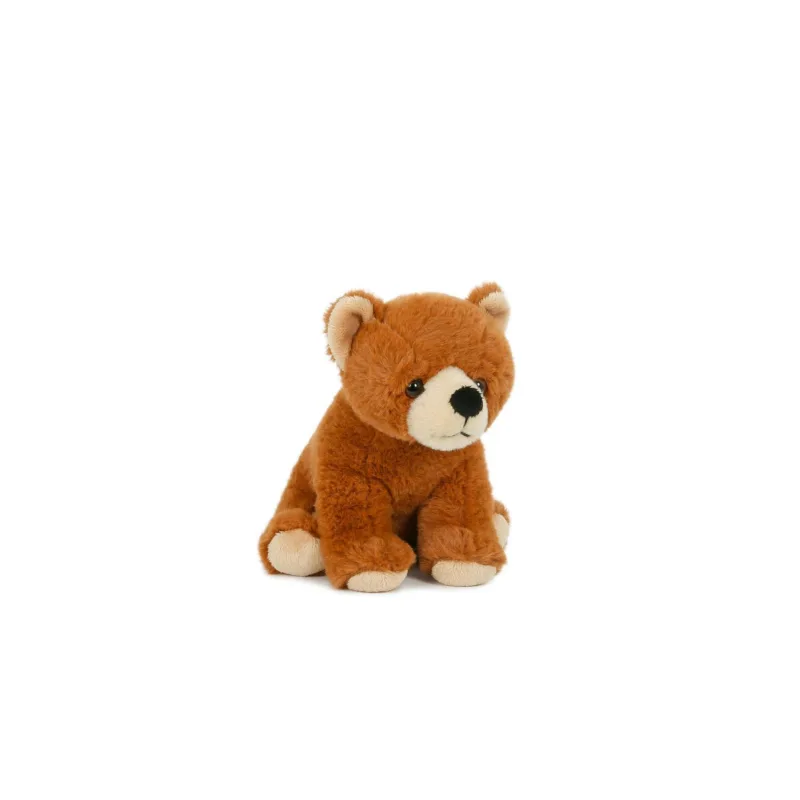 Teddies Medveď hnedý sediaci plyšový 13x19cm plnený guľôčkami 0m+