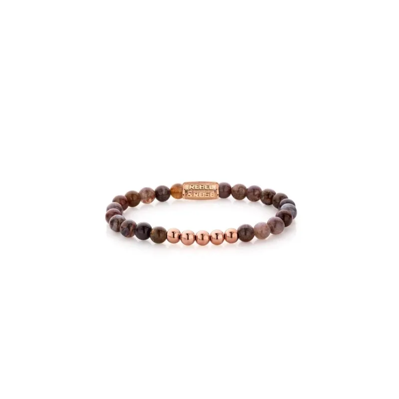 Unisex náramok Rebel & Rose Indian Spring 6 mm RR-60049-R-XS