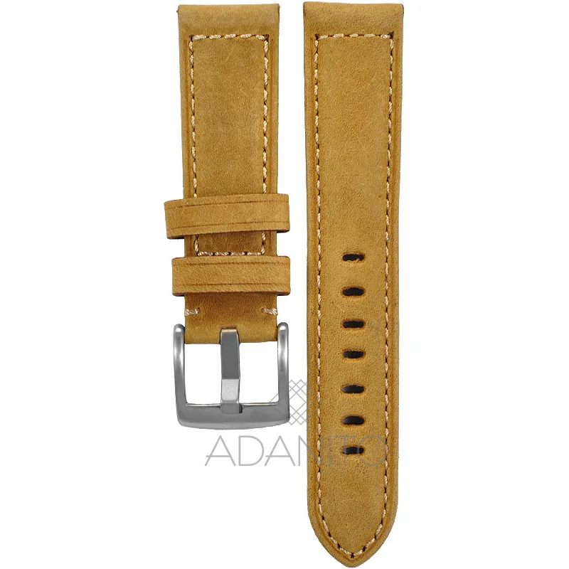Kožený remienok na hodinky 22 mm hnedý ADANITO TK002R03S27-22