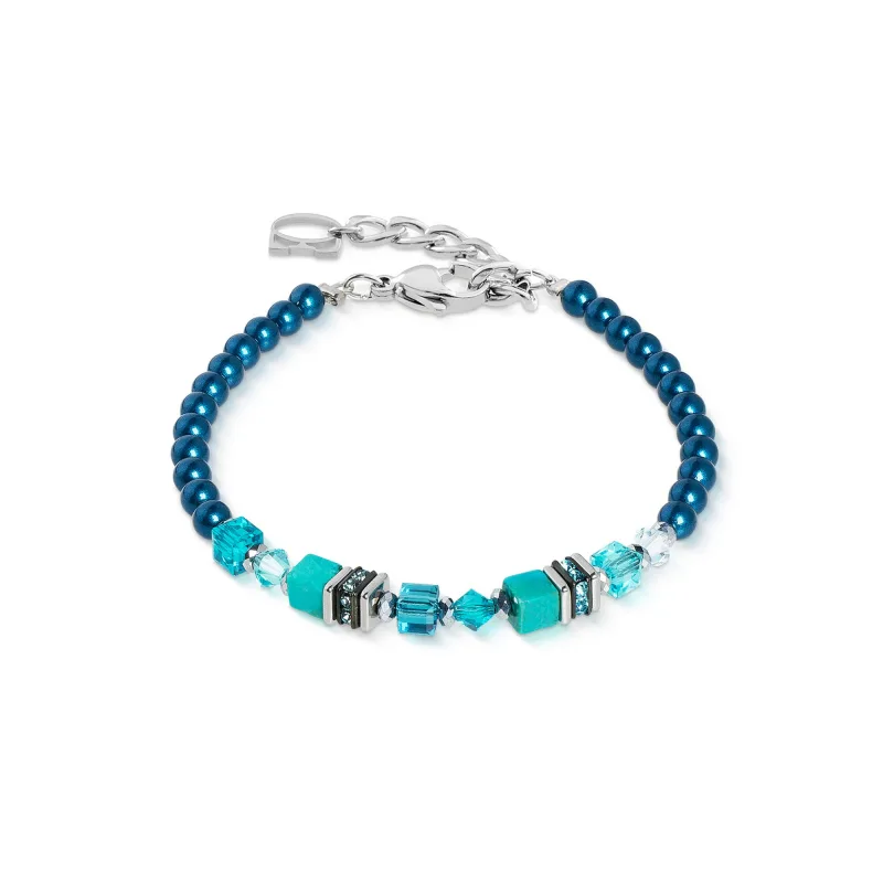 Dámsky náramok Coeur de Lion Princess Teal Glow strieborný 2103/30-0624