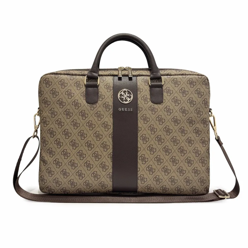 Guess PU 4G Metal Logo Brašna na MacBook 16" hnědá 57983131705