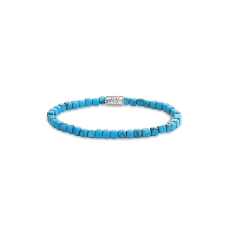 Rebel & Rose unisex náramok Roll The Dice 4 mm RR-40094-S-M