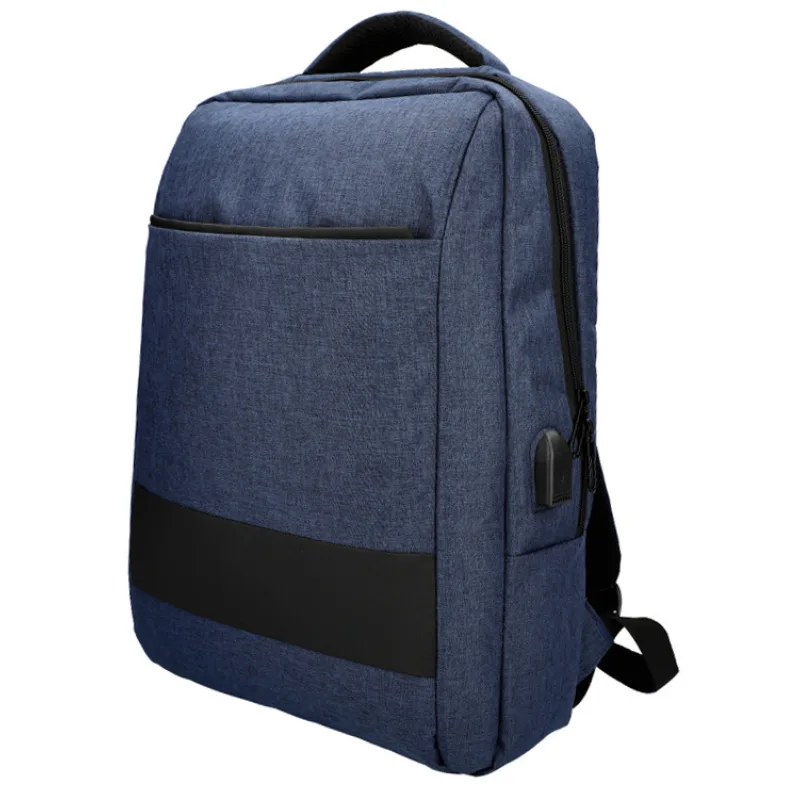 MIA LAROUGE Modrý batoh pre notebook 15,6 palca, USB, UNI