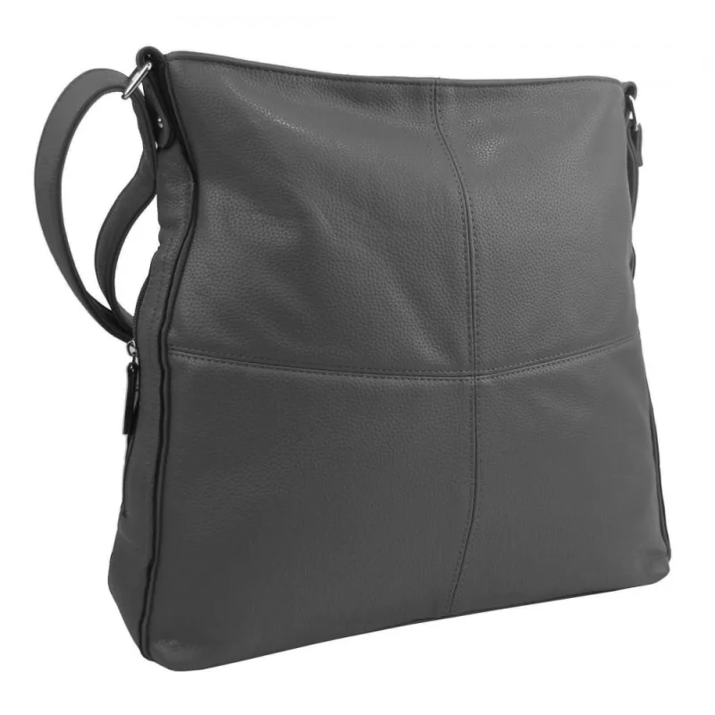 Maria Marni Praktická veľká dámska crossbody kabelka 47-MH tmavo šedá