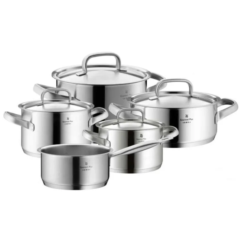 WMF sada hrnců Gourmet Plus, 5 ks, nerezová ocel Cromargan®, dno TransTherm® pro indukci (720556030)