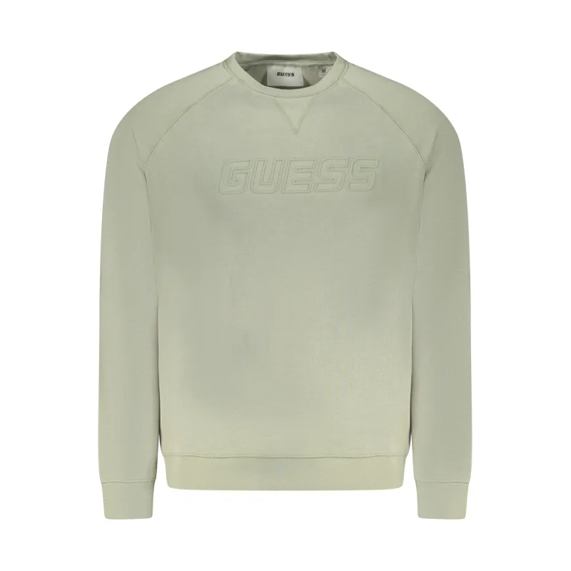 Pánska Mikina bez zipsu GUESS JEANS - Zelená Farba: Zelená, Veľkosť: S