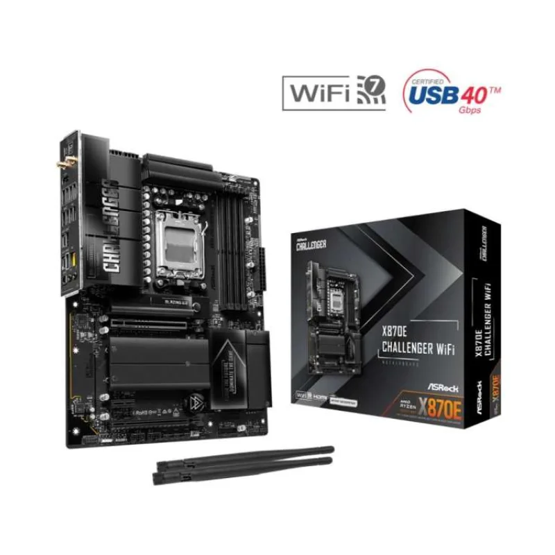 ASRock MB Sc AM5 X870E Challenger WiFi, AMD X870E, 4xDDR5, 1xHDMI, 2xUSB4, WiFi (X870E CHALLENGER WIFI)