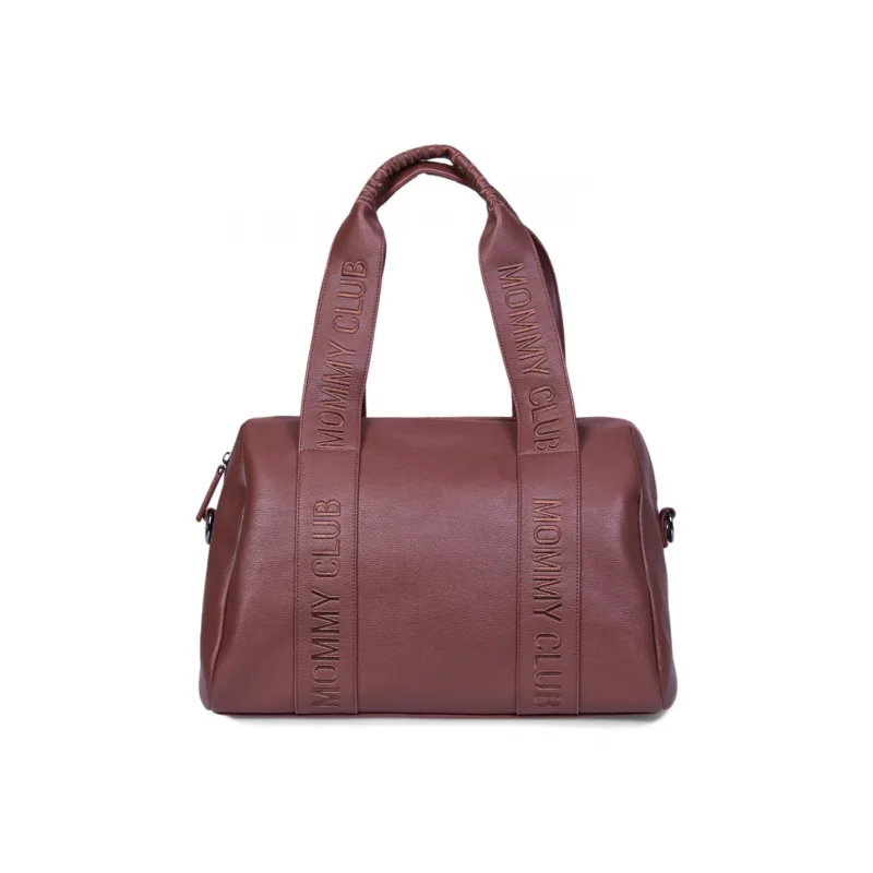 Childhome Prebaľovacia taška Mommy Club Signature Vegan Leather Dark Brown