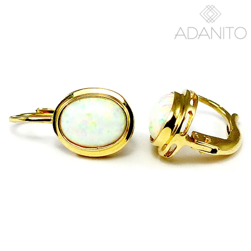 Zlaté opálové náušnice ADANITO BRN0408GW, 2.38 g