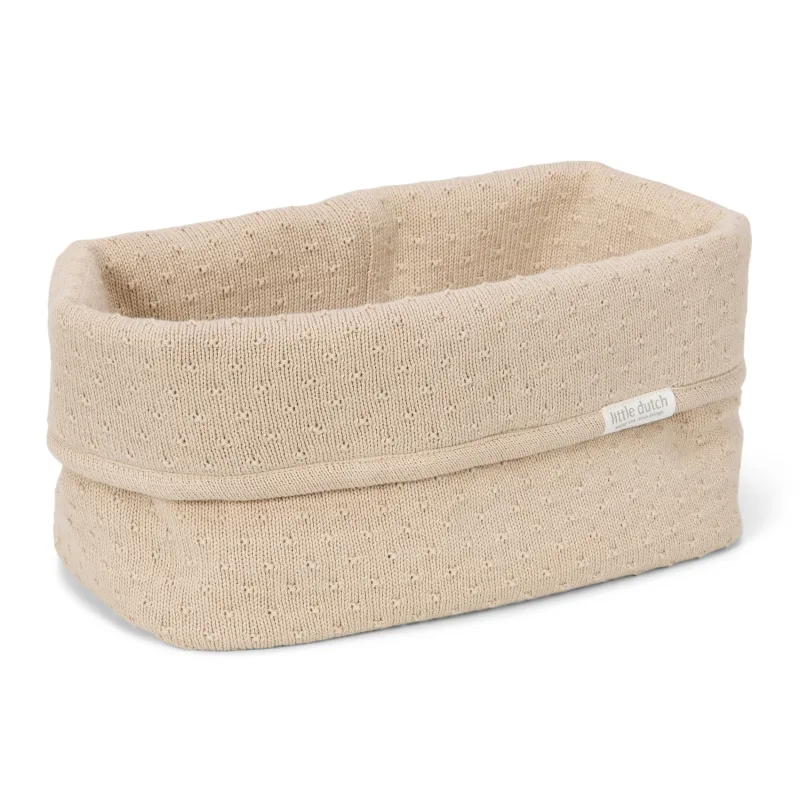 Little Dutch Košík pletený veľký Pure Soft Beige