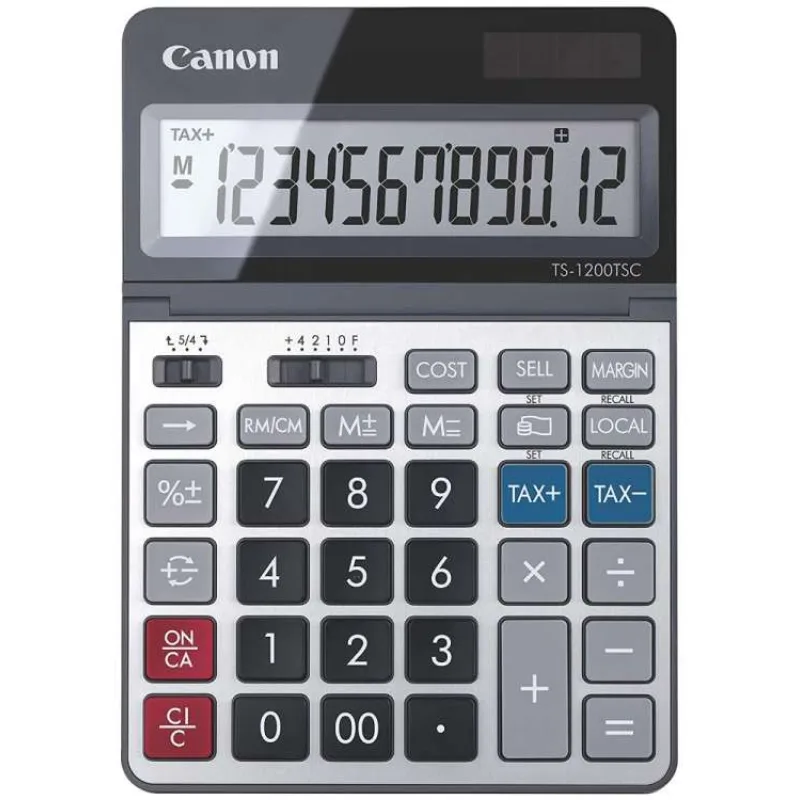stolová kalkulačka CANON TS-1200TSC, 12 miest, solárne napájanie + batérie (2468C002)