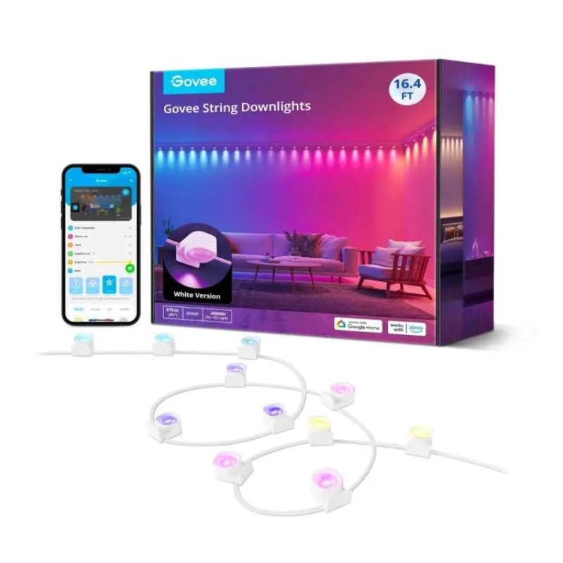 Govee RGBIC stropní LED String Downlights 5m (H608A301)
