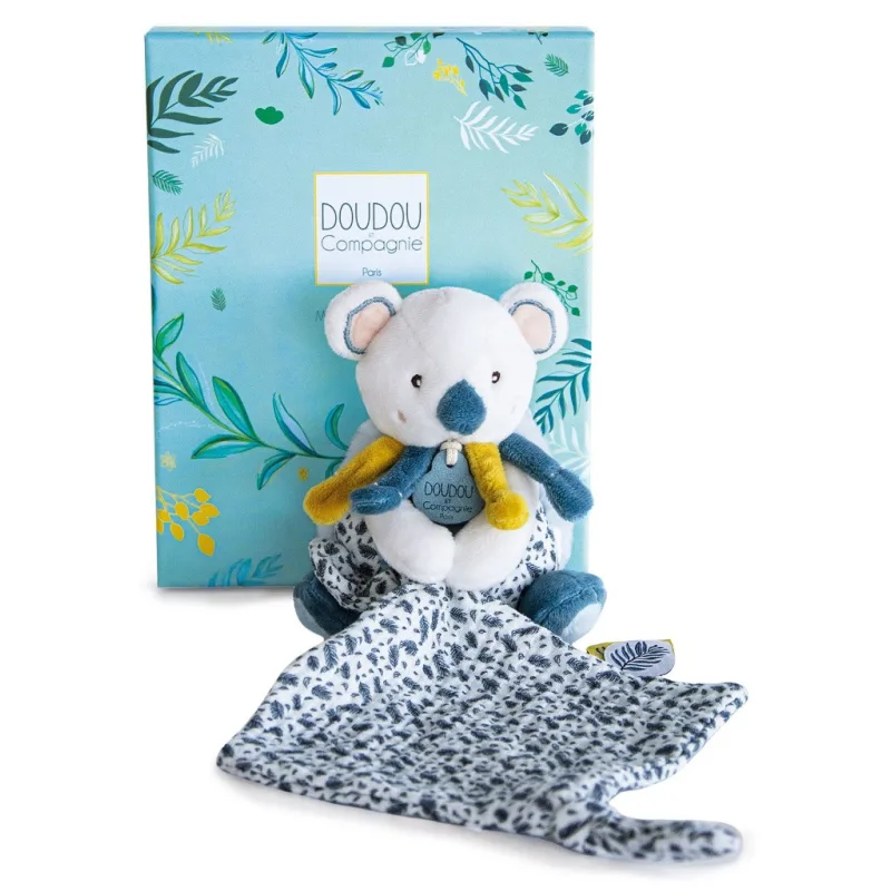 Doudou et Compagnie Paris Doudou Darčeková sada - plyšová koala Yoca a muchlánok