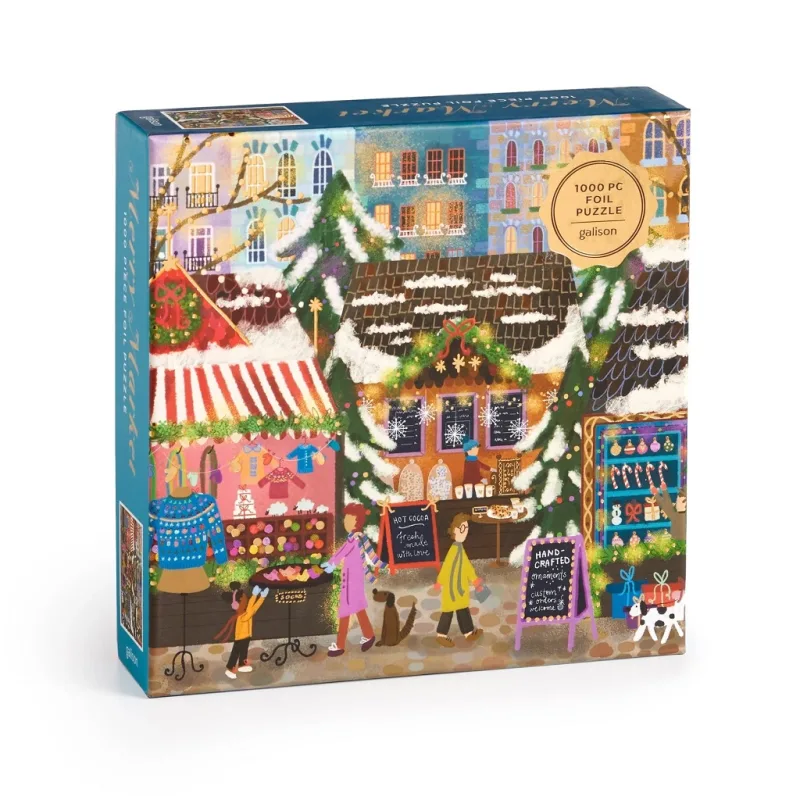 Galison Galison Fóliové puzzle Joy Laforme Vianočné trhy 1000 dielikov