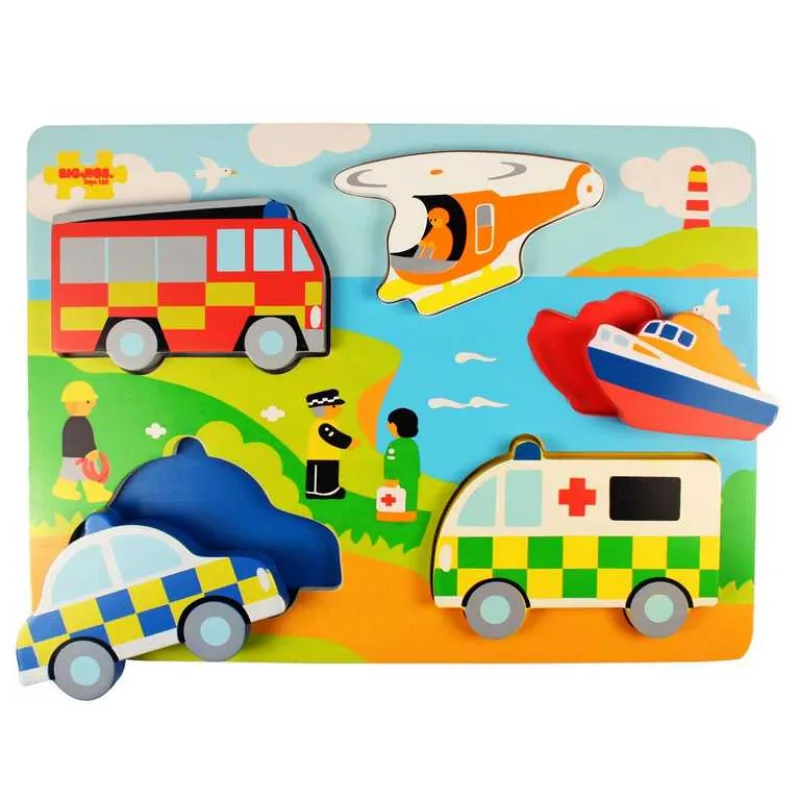 Bigjigs Toys Bigjigs Toys Vkládací puzzle záchranáři