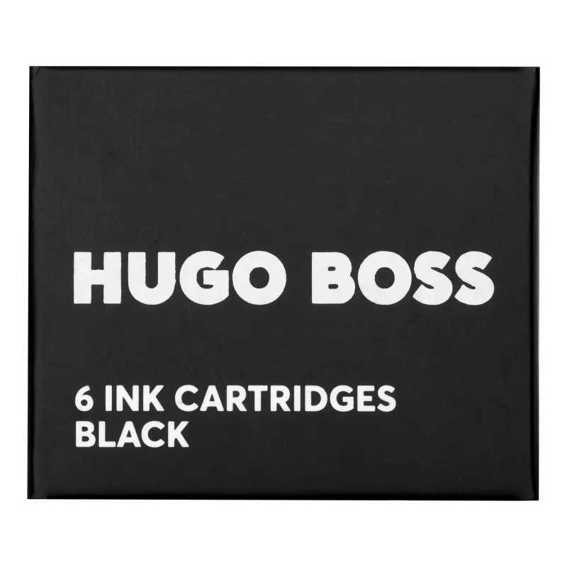 HUGO BOSS Atramentové náplne do plniaceho pera, čierne, 6 ks HPR921N