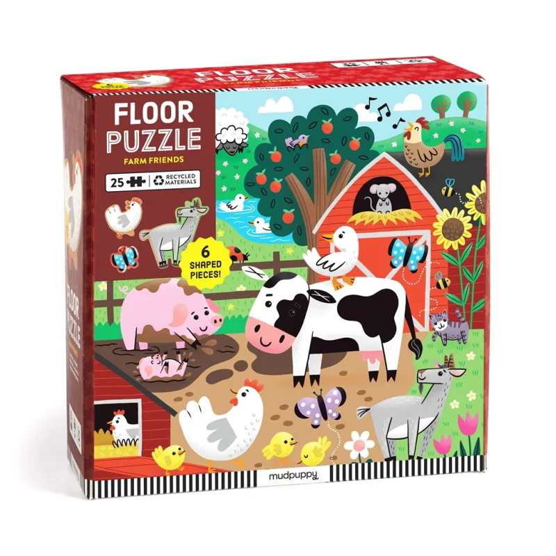Mudpuppy Mudpuppy Podlahové puzzle Kamaráti z farmy 25 dielikov