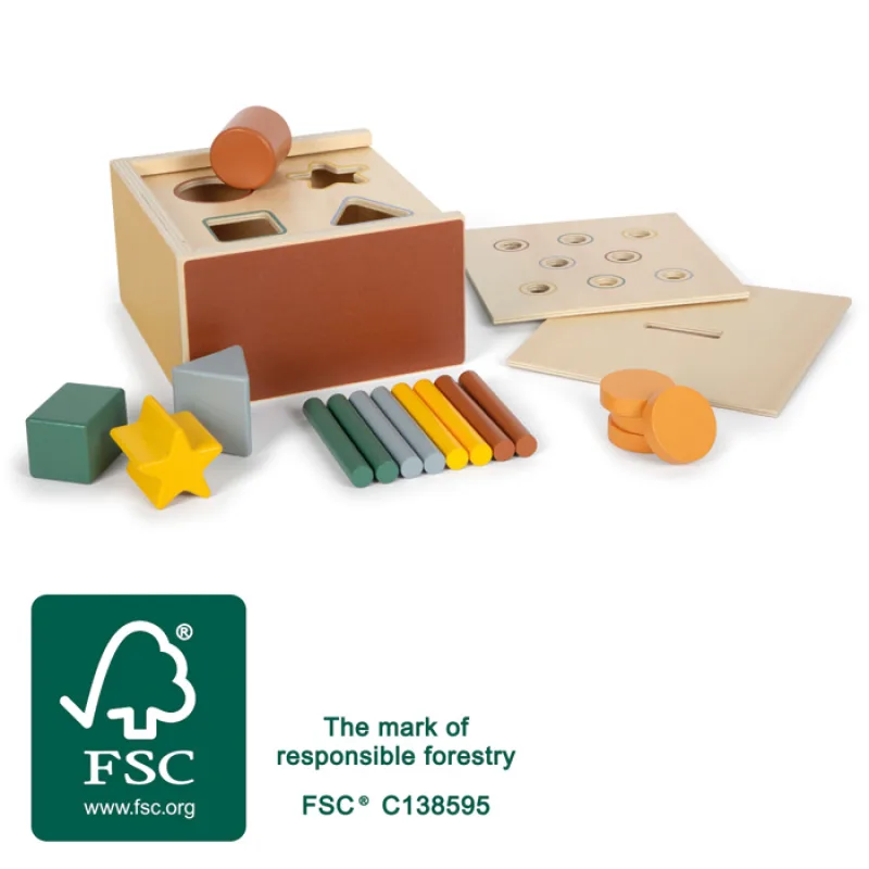 Small Foot Montessori vkladacia hra – tvary