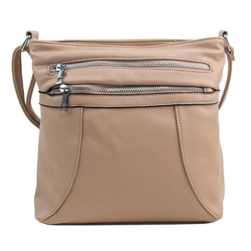 NEW BERRY Dámska crossbody kabelka HB-137 latté béžovo-hnedá