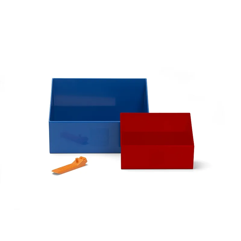 LEGO neberačka na kocky - červená/modrá, set 2 ks