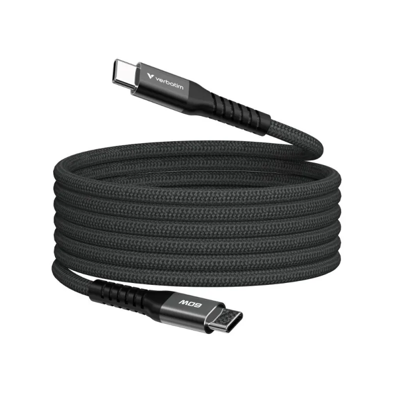 VERBATIM Kabel USB-C Sync & Charge, 60W, Magnetický, 120cm, černá…