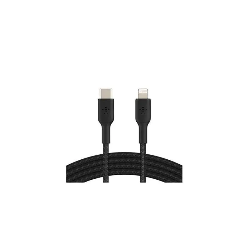 Belkin BOOST CHARGE™ Lightning/USB-C kabel, 2m, černý - odolný (CAA004bt2MBK)