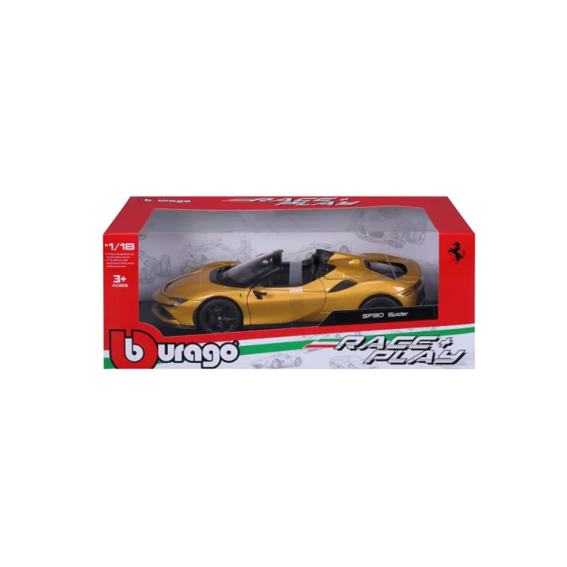 Bburago Bburago 1:18 Ferrari SF90 Spider - Yellow