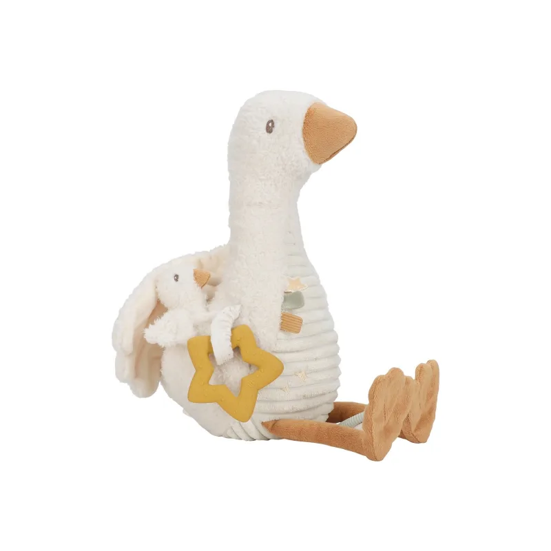 Little Dutch Hus plyšová s aktivitami Newborn Naturals