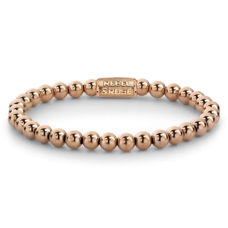 Dámsky náramok Rebel & Rose Rose Gold Only 6 mm RR-60040-R-XS