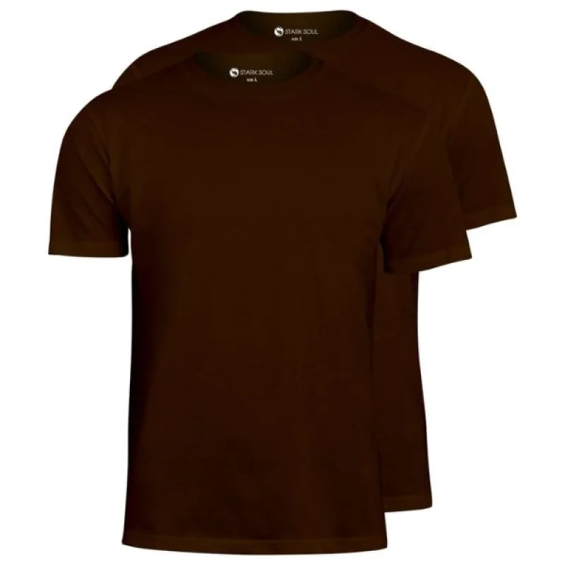 Pánske Tričko Stark Soul® set 2 kusy hnedé Farba: hnedá, Veľkosť: XL
