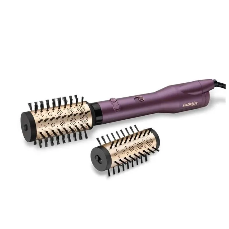 BaByliss Big Hair Dual AS950E fialový horkovzdušný rotační kulmofén, ionizační technologie, 2 teploty (AS950E)
