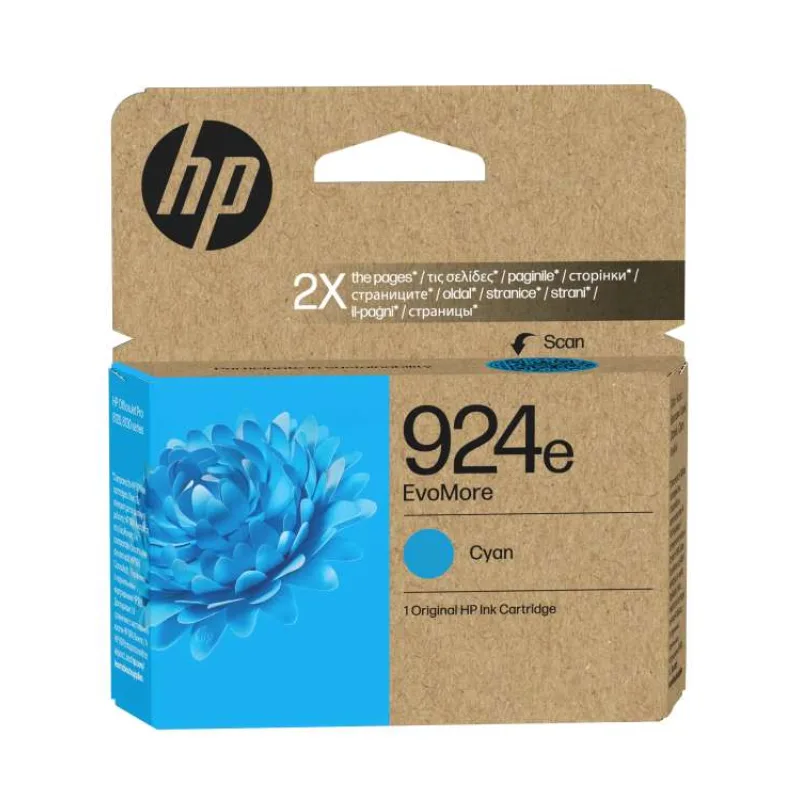 HP Ink Cartridge 924e EvoMore/Cyan/800 stran (4K0U7NE#LS1)