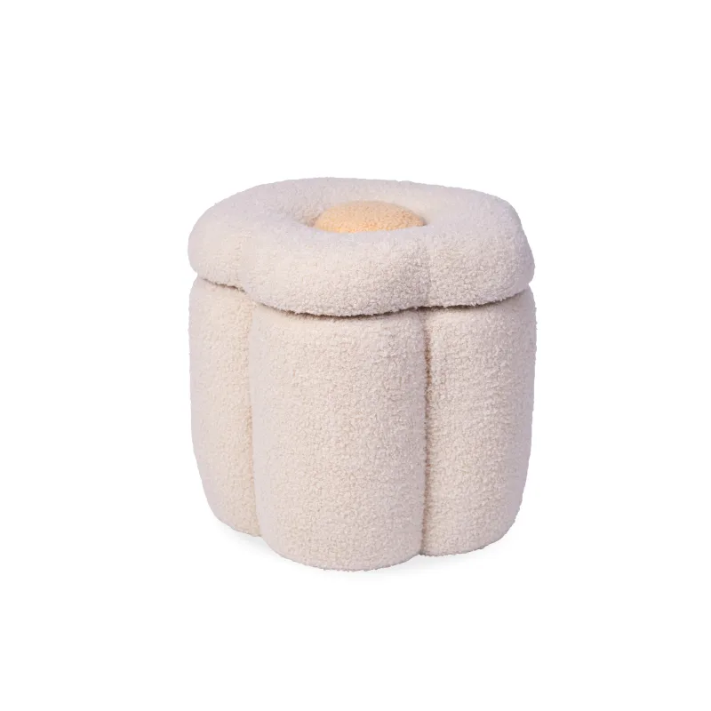 Childhome Box na hračky 2v1 Kvetina Off White