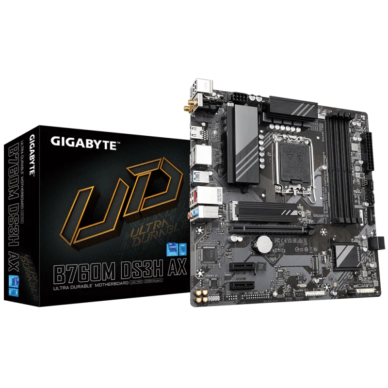 Gigabyte B760M DS3H AX , Intel B760, LGA1700, 4xDDR5, mATX po OPRAVE…